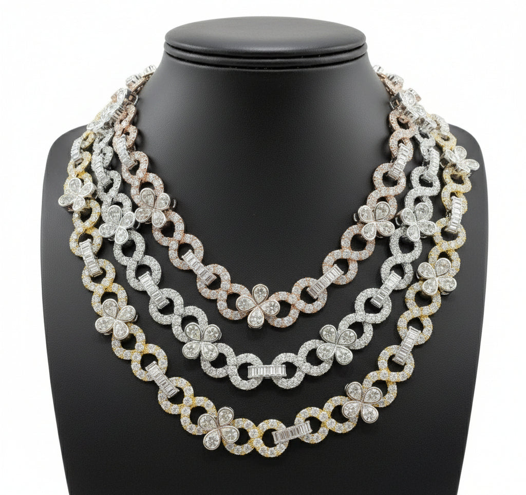 Flower Infinity Necklace SILVER MOISSAINTE