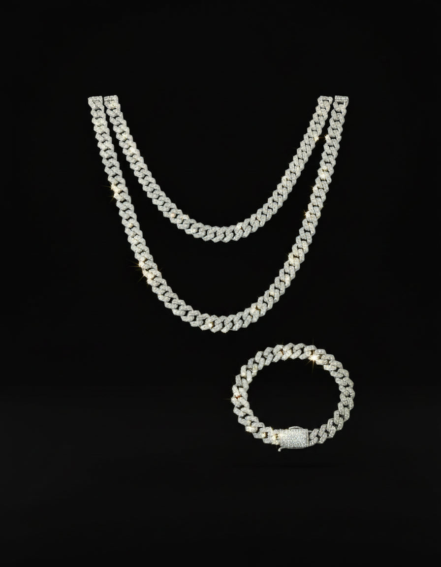 Silver & Diamond Cubans Chains